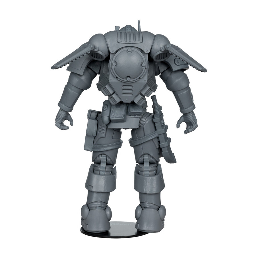 tenente degli ultramarines in armatura phobos prova dartista warhammer 40000 figura da 7 pollici