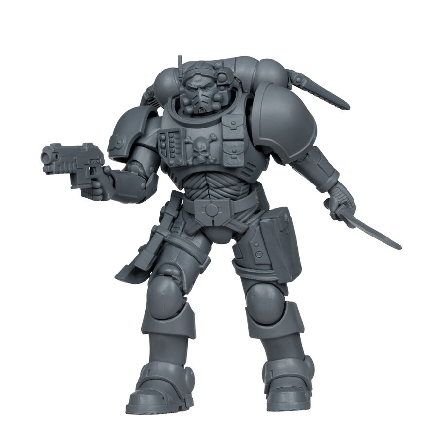 tenente degli ultramarines in armatura phobos prova dartista warhammer 40000 figura da 7 pollici