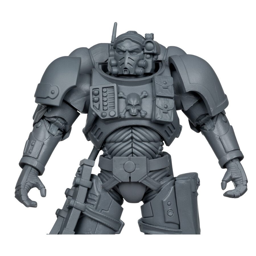 tenente degli ultramarines in armatura phobos prova dartista warhammer 40000 figura da 7 pollici