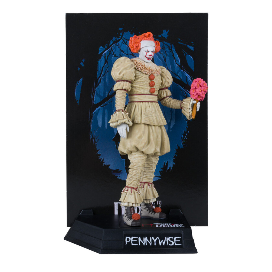 pennywise flashback benvenuti a derry figura in posa da 6 con etichetta dorata