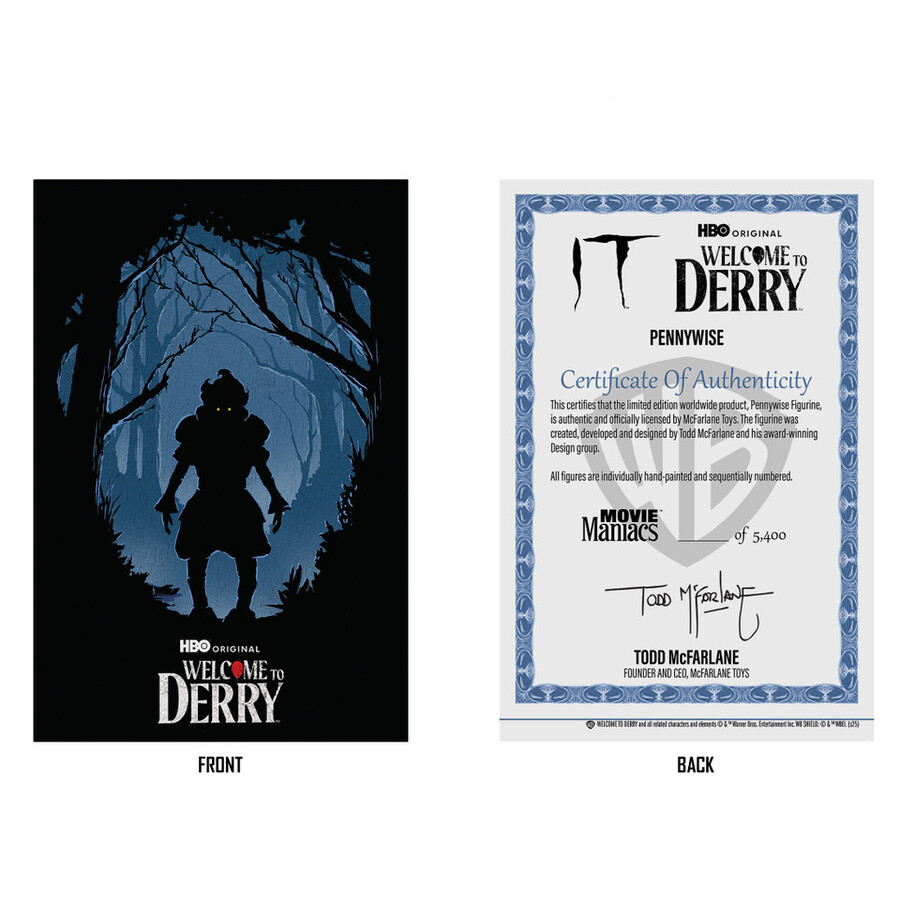 pennywise flashback benvenuti a derry figura in posa da 6 con etichetta dorata
