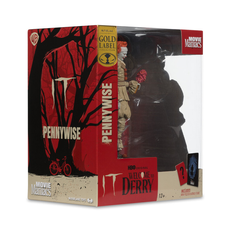 pennywise flashback benvenuti a derry figura in posa da 6 con etichetta dorata